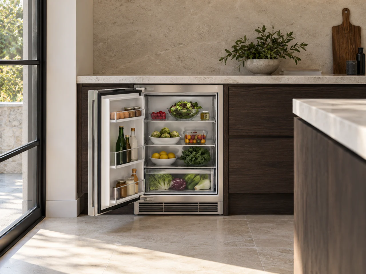 Illustration of Sub-Zero undercounter refrigerator